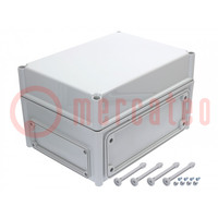 Enclosure: wall mounting; X: 280mm; Y: 380mm; Z: 230mm; EK; grey; IK08