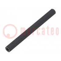 Screwed spacer sleeve; hexagonal; polyamide; M3; L: 65mm; black