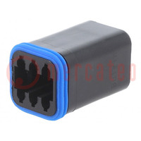 Connector: wire-wire; PX0; female; plug; for cable; PIN: 6; black