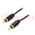 Cable; RCA plug,both sides; 1.5m; Plating: gold-plated; black