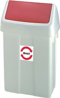 Abfallbehälter - Rot, 51 x 28 x 20.5 cm, Polymer, Für innen, 25 l