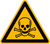 Znak ostrzeg., folia, „Ostrzeżenie przed subst.toksycz.”, dł. boku 100mm