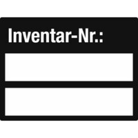 SafetyMarking Inventaretiketten Inventar-Nr.: 2 Beschriftungsfelder 500er Rolle Version: 01 - schwarz