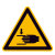 Warnung vor Handverletzungen Warnschild, selbstkl. Folie, Größe 10cm DIN EN ISO 7010 W024 ASR A1.3 W024