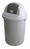 Abfallbehälter aus Kunststoff mit Klappdeckel, 90 Liter, VB 200090, Grau