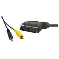 Audio/Video kabel SCART M - CINCH M + Jack (3.5mm) M, 1.5m, czarny