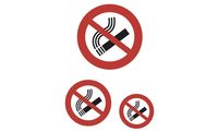 HERMA Hinweisetiketten "Nicht rauchen", Folie, wetterfest (6501051)