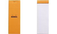 RHODIA Notizblock No. 8, 74 x 210 mm, kariert, orange (8017046)