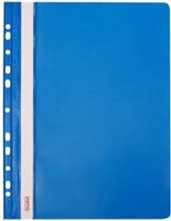 Skoroszyt plastikowy oczkowy Biurfol, twardy, A4, do 200 kartek, niebieski