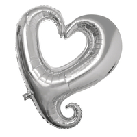 Produktfoto: Folienballon Herz, Silhouette, 91cm ø