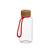 Artikelbild Drink bottle "Natural" clear-transparent incl. strap, 0.7 l, transparent/red