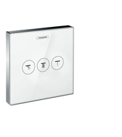 HANSGROHE 15736400 SHOWERSELECT GLASS, VÁLVULA EMPOTRADA, BLANCO/CROMO, 3 SALIDAS