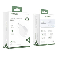 ACEFAST WALL CHARGER A1 PD20W, 1 USB-C (WHITE)