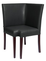 Eckelement Elegance; 63x63x95.5 cm (BxTxH); Sitz schwarz, Gestell wenge