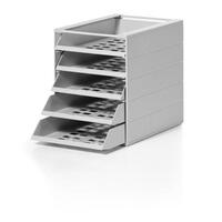 DURABLE Schubladenbox IDEALBOX 5Fächer basic grau bis C4