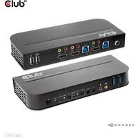 Club3D KVM Switch 4K60Hz 2x HDMI > HDMI/2xUSB/Audio retail