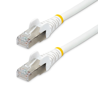StarTech.com Cable de 7m de Red Ethernet CAT6a - Blanco - Low Smoke Zero Halogen (LSZH) - 10GbE - 500MHz - PoE++ de 100W - Snagless sin Pestillo - RJ-45 - Cable de Red S/FTP