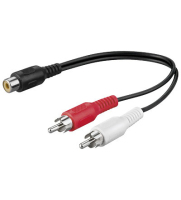 Goobay AVK 108-0020 0.2m SB Audio-Kabel 0,2 m RCA 2 x RCA Schwarz, Rot, Weiß