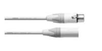 Cordial XLR/XLR, 5 m cavo audio XLR (3-pin) Bianco