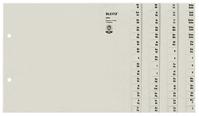 Leitz 13040085 lengüeta de índice Separador alfabético con pestaña Papel Gris