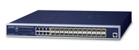 PLANET GS-5220-16S8CR łącza sieciowe Zarządzany L2+ Gigabit Ethernet (10/100/1000) 1U Niebieski