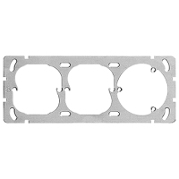 Feller 2711-3.2X7500-87303 Wandplatte/Schalterabdeckung Metallisch