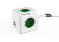 Allocacoc PowerCube Extended USB elektromos elosztó 1,5 M 4 AC kimenet(ek) Beltéri Zöld, Fehér