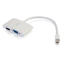 C2G 80936 Videokabel-Adapter Mini DisplayPort HDMI + VGA (D-Sub) Weiß