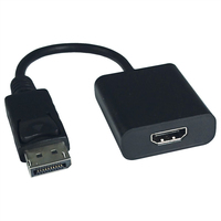 Value 12.99.3162 câble vidéo et adaptateur 0,15 m DisplayPort HDMI Type A (Standard) Noir