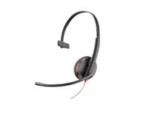 POLY Blackwire 3215 Kopfhörer Kabelgebunden Kopfband Büro/Callcenter USB Typ-A Schwarz, Rot