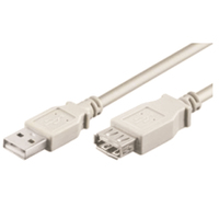 M-Cab USB 2.0 Kabel - A/A - St/Bu - grau - 5.00m