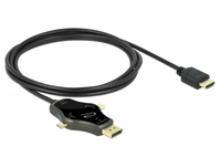DeLOCK 85974 adapter kablowy 1,75 m DisplayPort + Mini DisplayPort + USB Type-C HDMI Antracyt