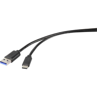 Renkforce RF-4535908 USB kábel 3 M USB 3.2 Gen 1 (3.1 Gen 1) USB A USB C Fekete