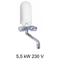 Dafi POZ02412 calentadory hervidor de agua Vertical Sin depósito (instantánea) Cromo, Blanco