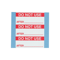 Brady WOAF-18 self-adhesive label Rectangle Permanent White, Red 25 pc(s)