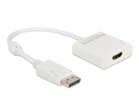 DeLOCK Adapter DisplayPort 1.2 Stecker zu HDMI Buchse 4K Aktiv weiß