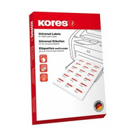 Kores L105148GE étiquette auto-collante Rectangle Permanent Jaune 400 pièce(s)