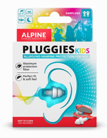 Alpine Pluggies Kids Wiederverwendbarer Ohrstöpsel Blau, Weiß