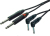 Contrik 2 x 6.35mm/2 x 6.35mm M/M 1.5m Audio-Kabel 1,5 m 2 x 6.35mm TS Schwarz
