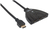 Manhattan 4K 3-Port HDMI-Switch, 4K@60Hz, Stromversorgung über USB, integriertes Kabel, schwarz