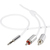 SpeaKa Professional SP-7870524 câble audio 1,5 m 2 x RCA 3,5mm Aluminium, Blanc