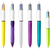 BIC 4 Colours Schwarz, Blau, Cyan, Grün, Hellgrün, Orange, Pink, Violett, Rot, Gelb Clip-on-Einziehkugelschreiber Medium 6 Stück(e)