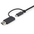 StarTech.com 3ft (1m) USB-C Cable with USB-A Adapter Dongle - Hybrid 2-in-1 USB C Cable w/ USB-A - USB-C to USB-C (10Gbps/100W PD), USB-A to USB-C (5Gbps) - Ideal for Hybrid Doc...