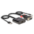 Lindy 38284 adaptador de cable de vídeo VGA (D-Sub) + 3,5mm HDMI + USB Negro