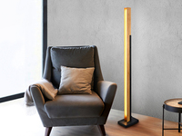 Kleine LED Stehlampe KERALA aus Holz mit Touch Dimmer, Höhe 120cm