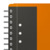 Oxford International A5+ Polypropylen doppelspiralgebundenes Meetingbook, liniert 6 mm, 80 Blatt, orange, SCRIBZEE® kompatibel