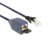 ACT Blauw 2 meter LSZH SFTP CAT6A MPTL verlengkabel snagless met RJ45 connectoren