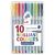Staedtler Triplus Fineliner Pen 0.8mm Tip 0.3mm Line Assorted Colours in a Desktop Box (Pack 10)