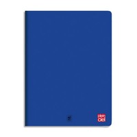 PLEIN CIEL Cahier piqûre 24x32cm 48 pages grands carreaux Seyès 90g. Couverture polypro Bleu