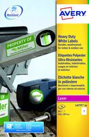 Avery Laser Heavy Duty Label 210x297mm 1 Per A4 Sheet White (Pack 20 Labels)